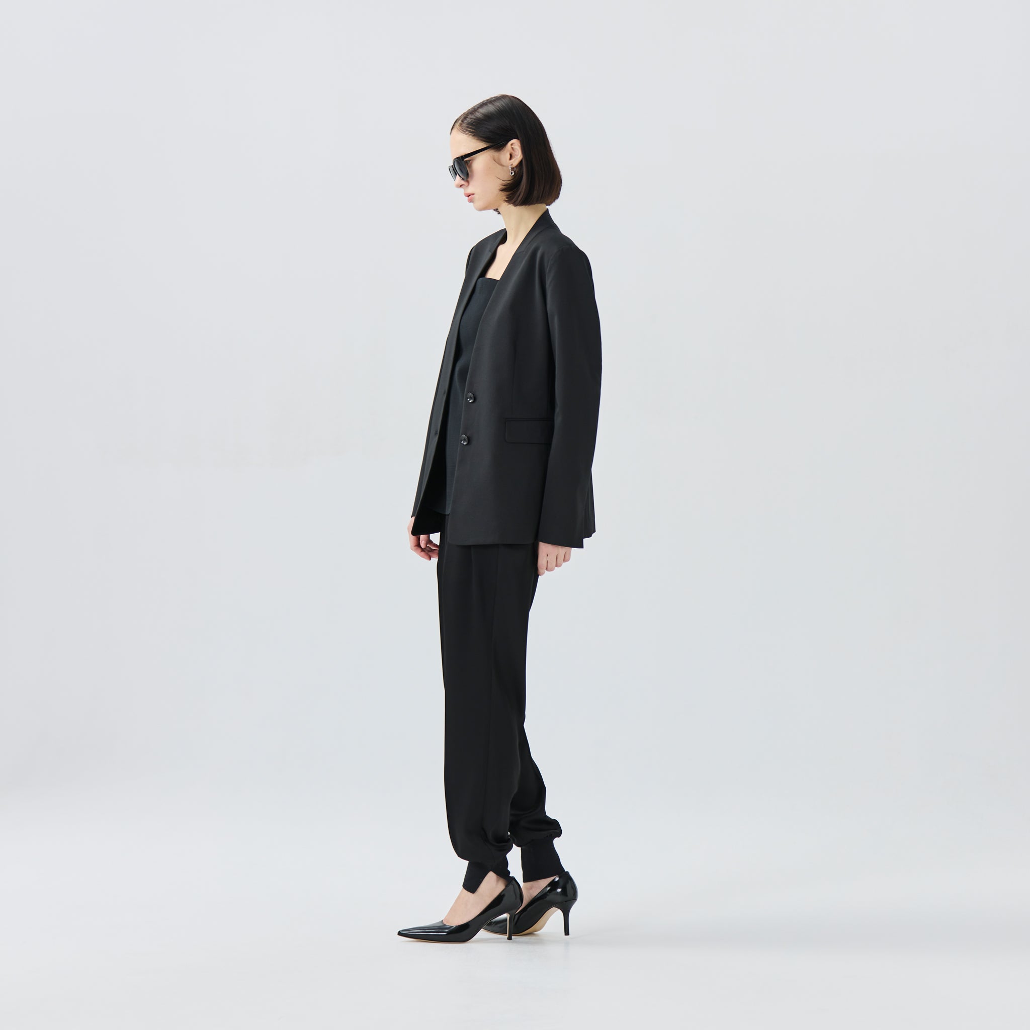 ストレッチノーカラージャケット