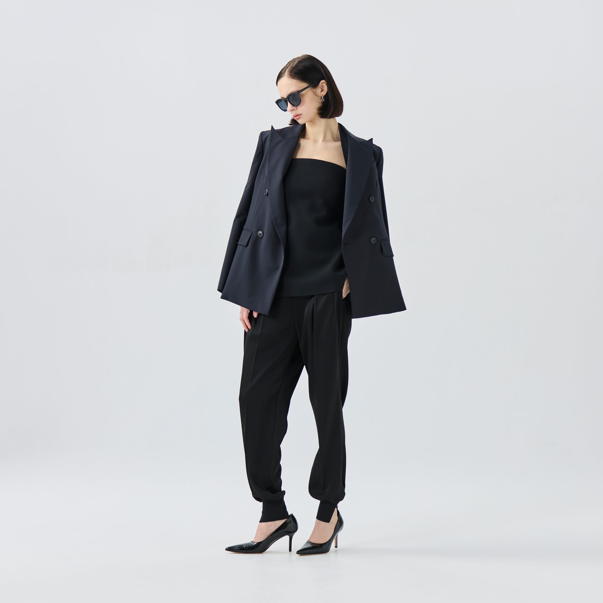 ウールブレンドダブルジャケット