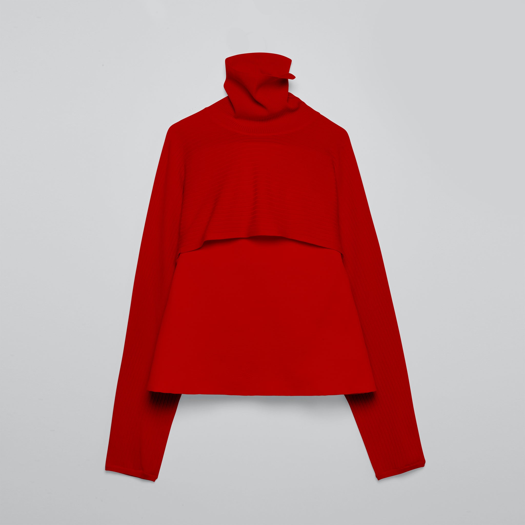 ペプラムプルオーバーニット