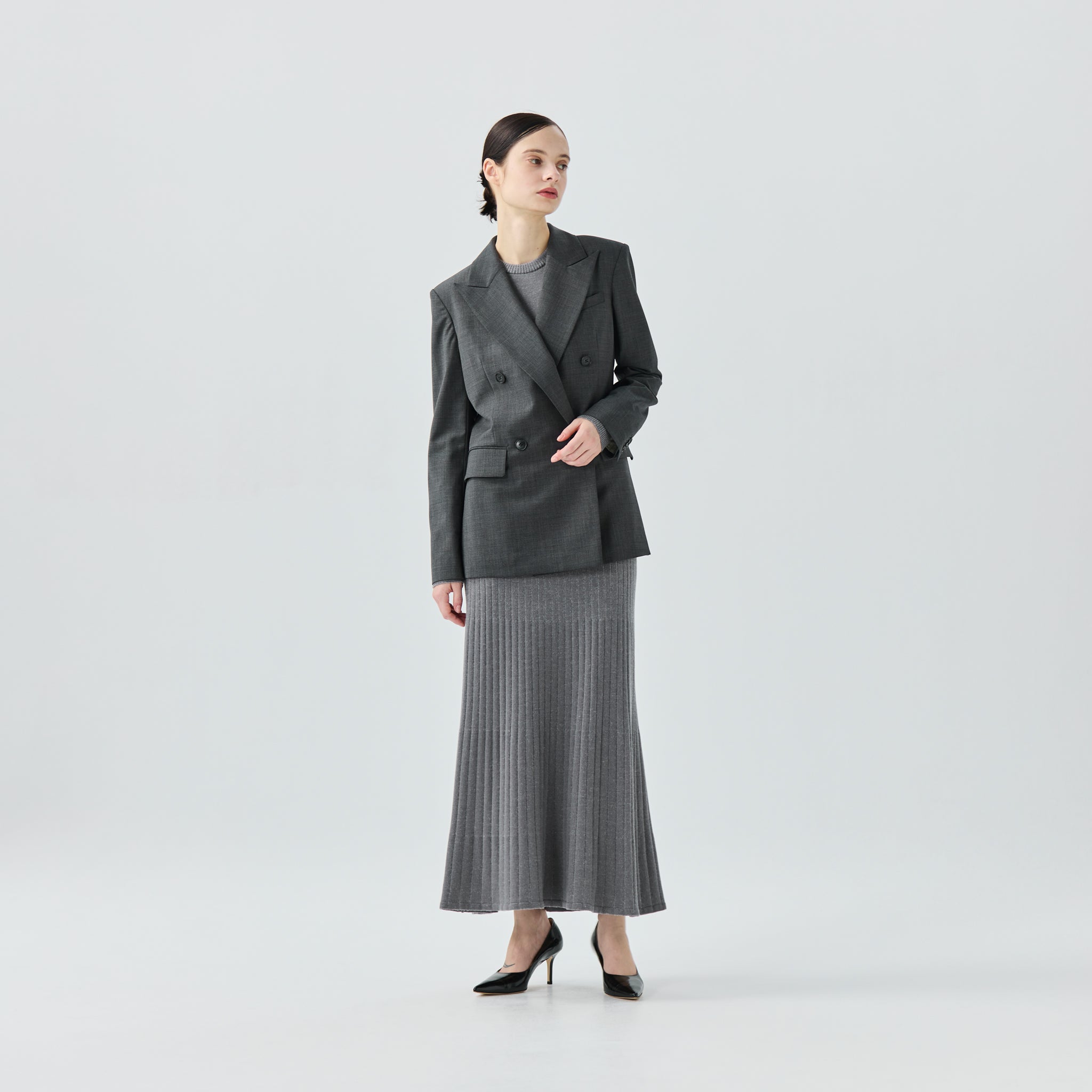 ウールブレンドダブルジャケット