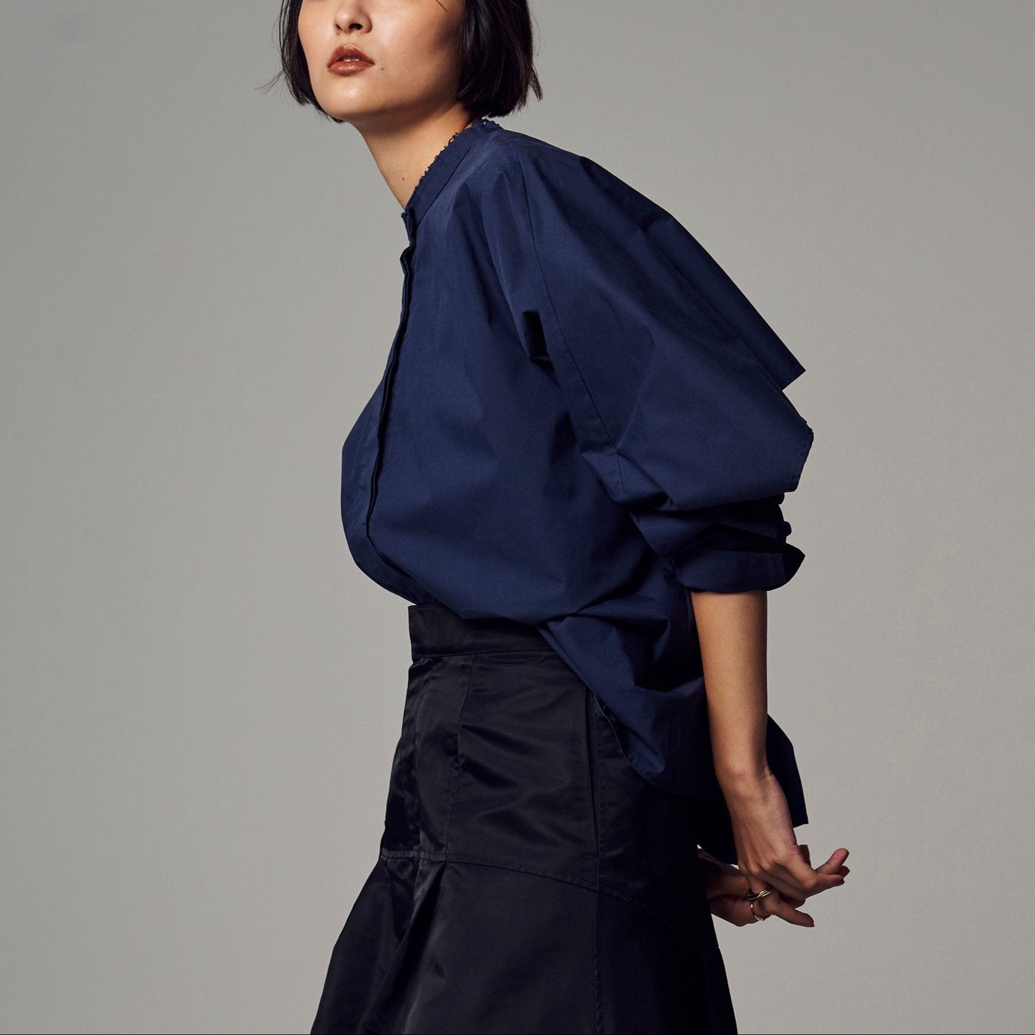 「ワッフ ロングシャツ」クリスピーコットン