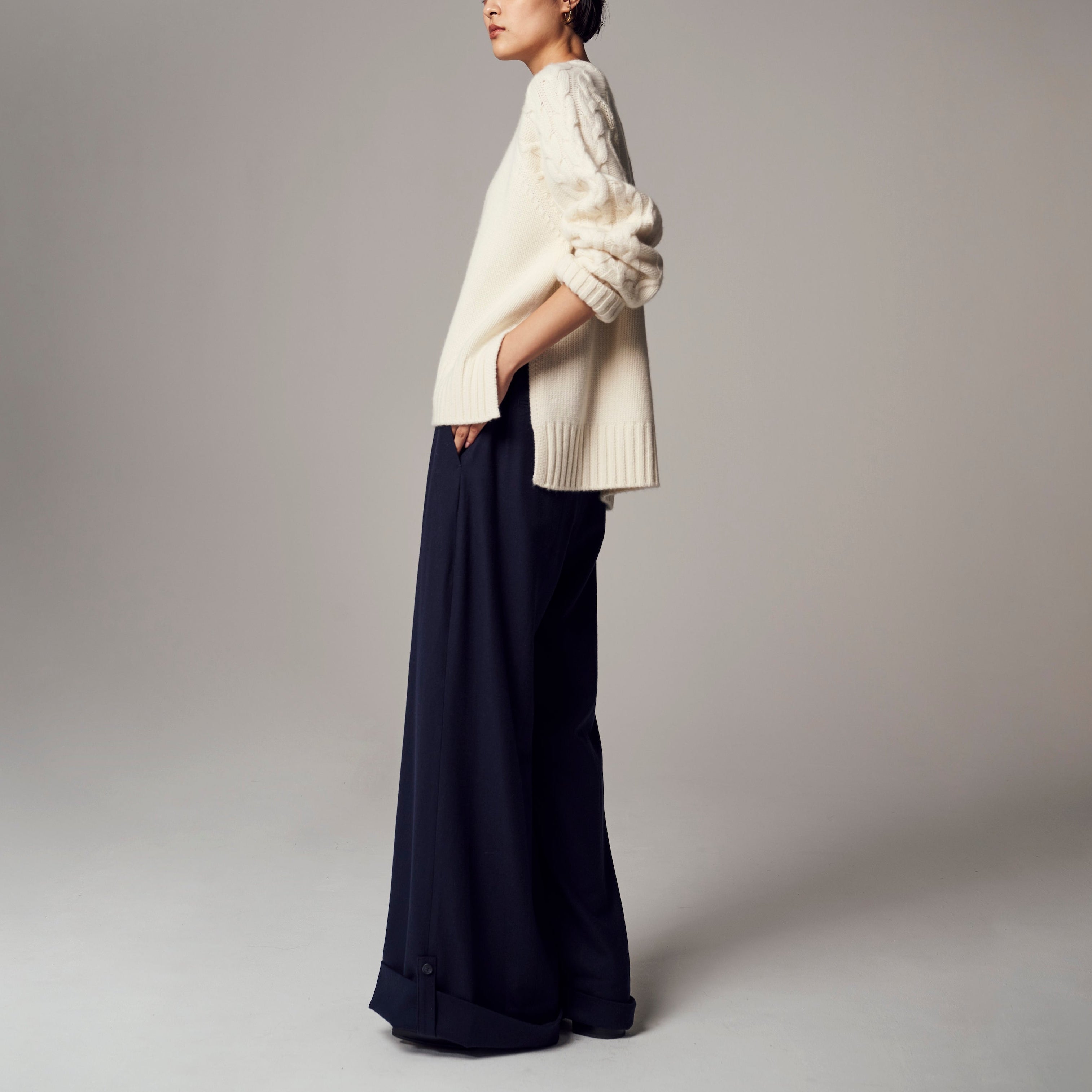 「シェパードニット」オールカシミヤ