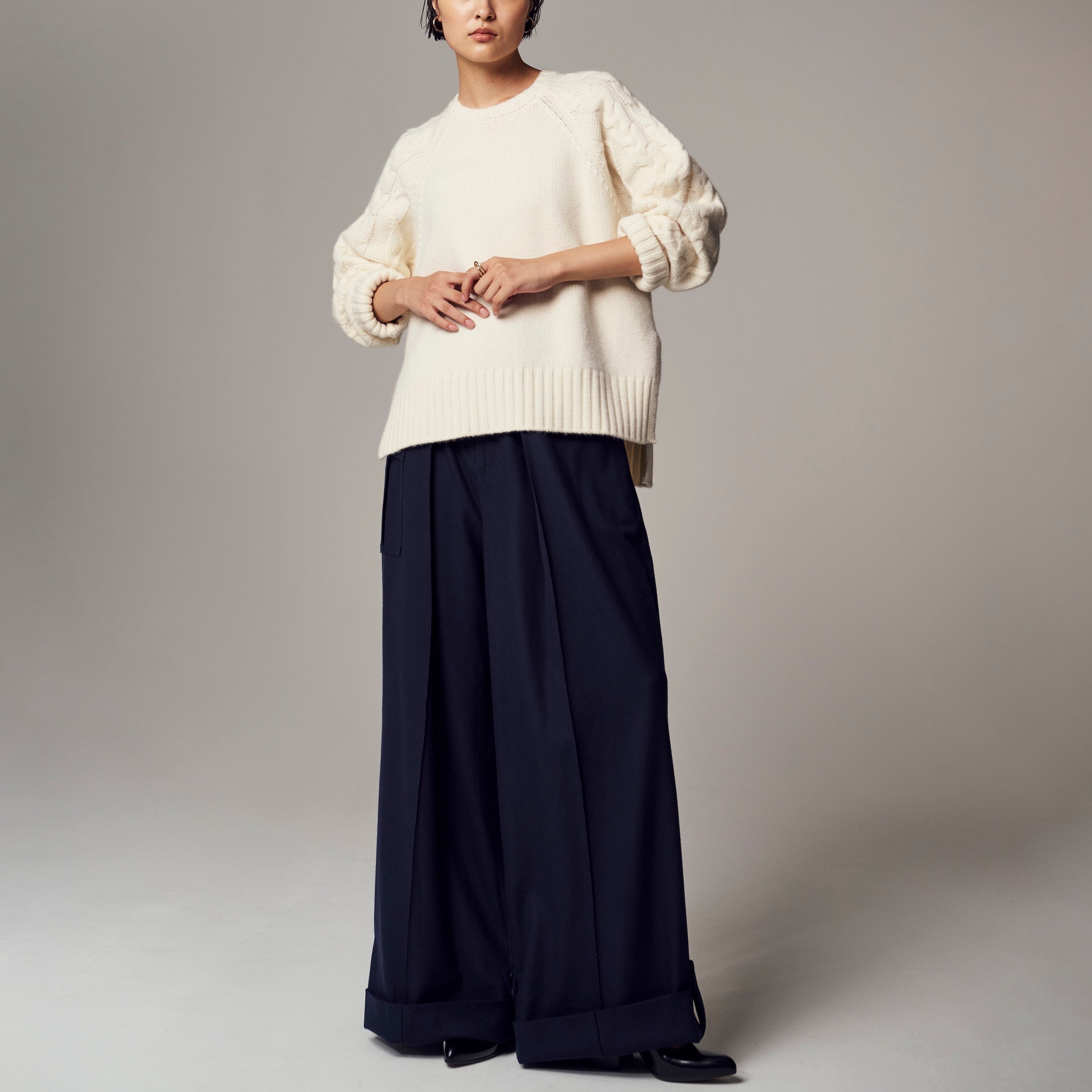 「シェパードニット」オールカシミヤ