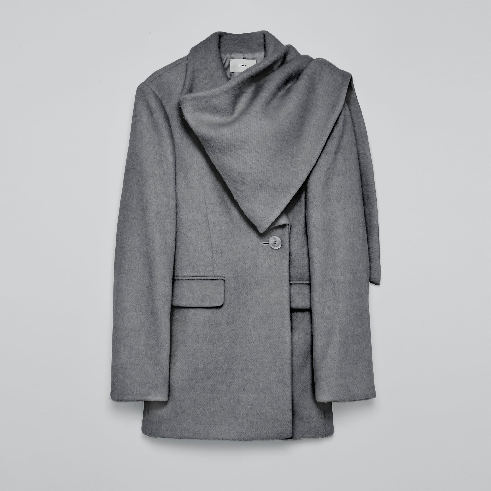 ウールミックスシャギーコート