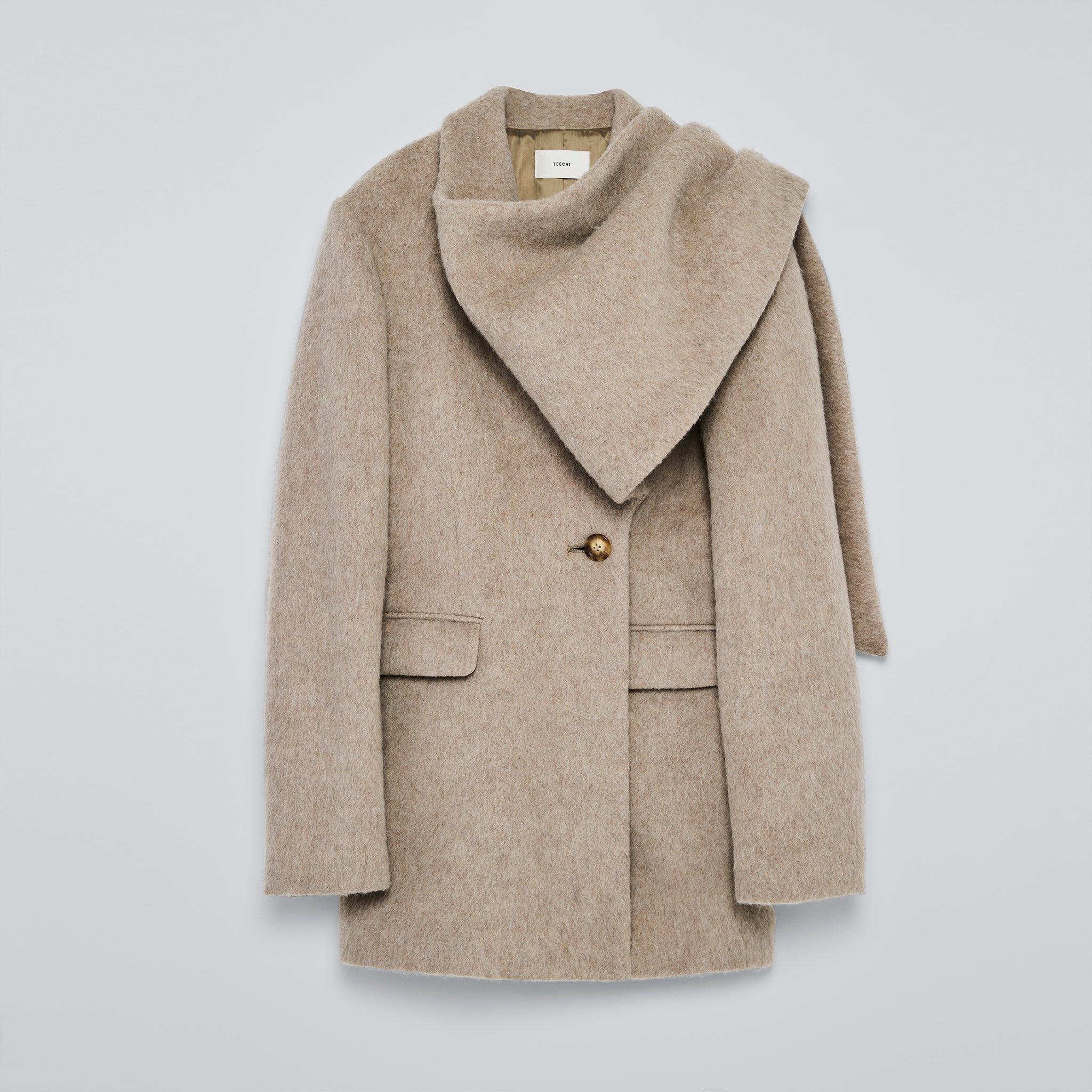 ウールミックスシャギーコート