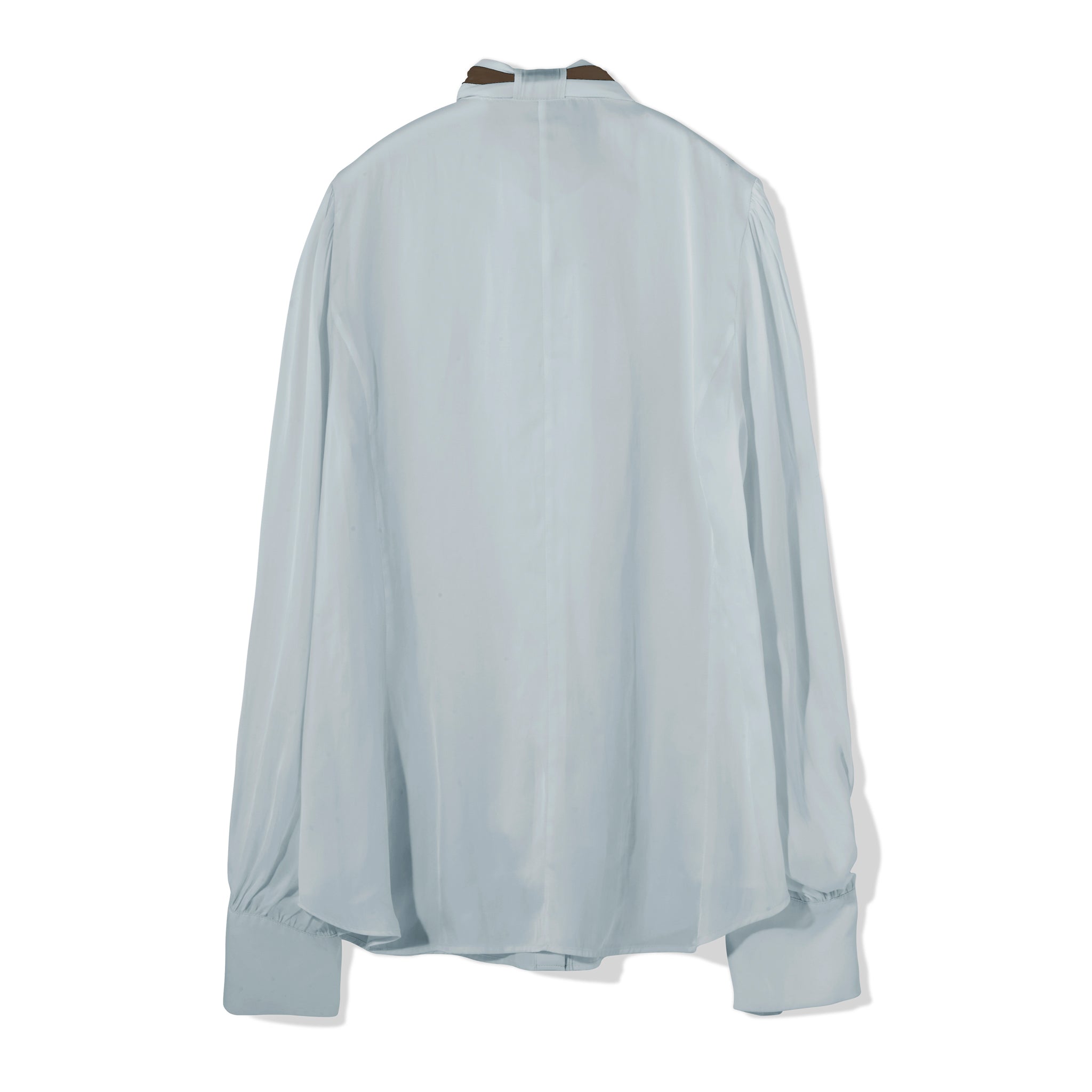 バイカラーリボンブラウス