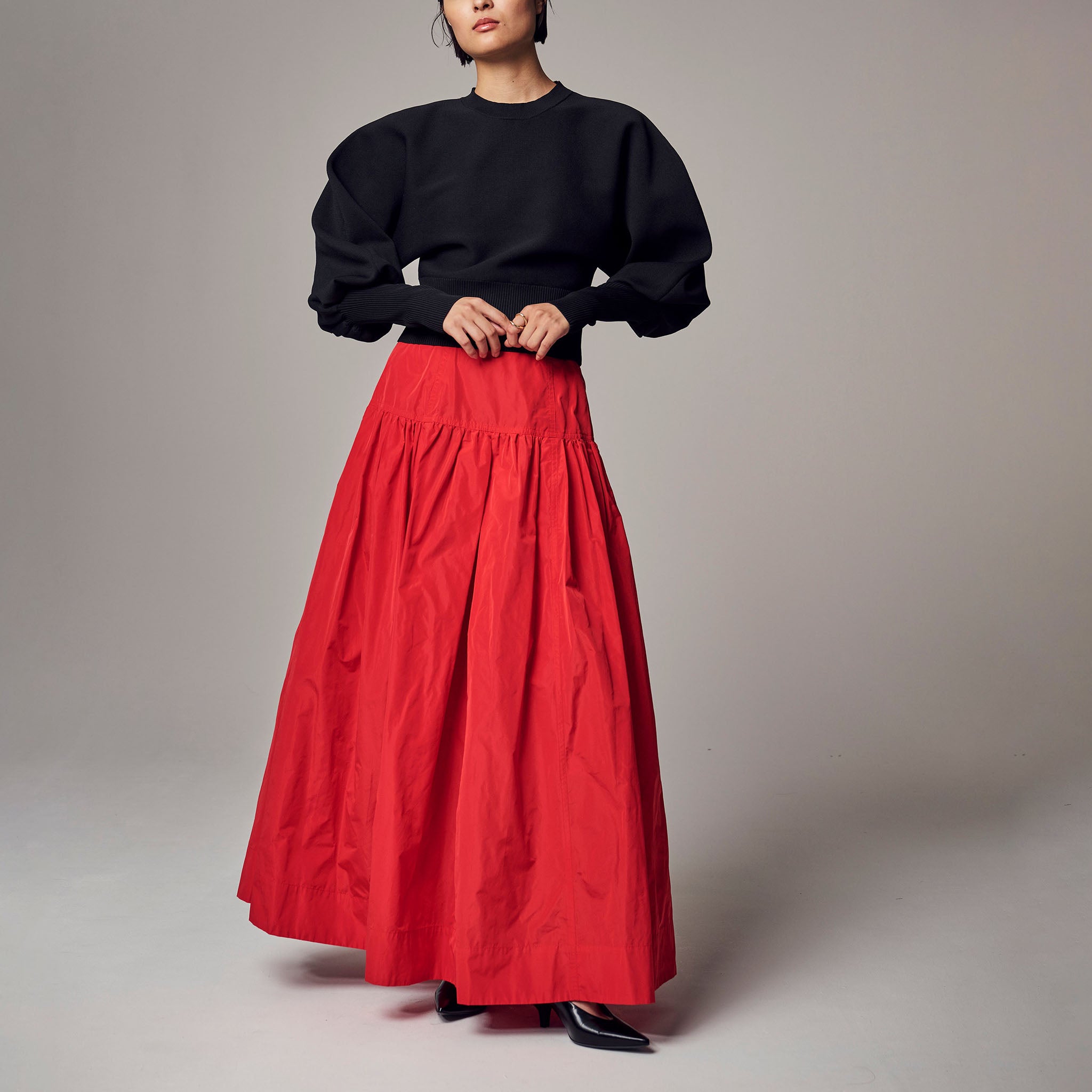 「バルーンスリーブグラマラスニット」ウォッシャブルヤーン