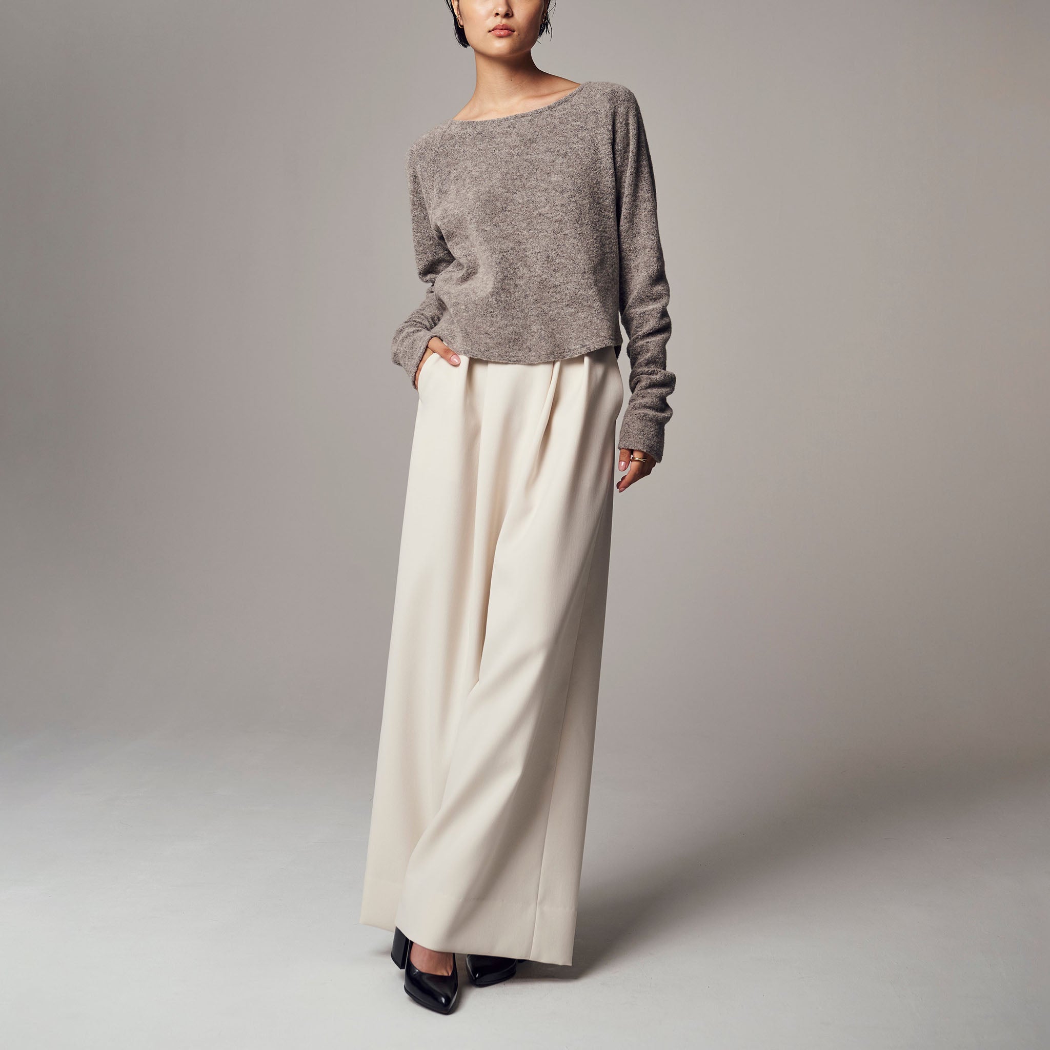 「バックシャンワンショル」ウールジャージ