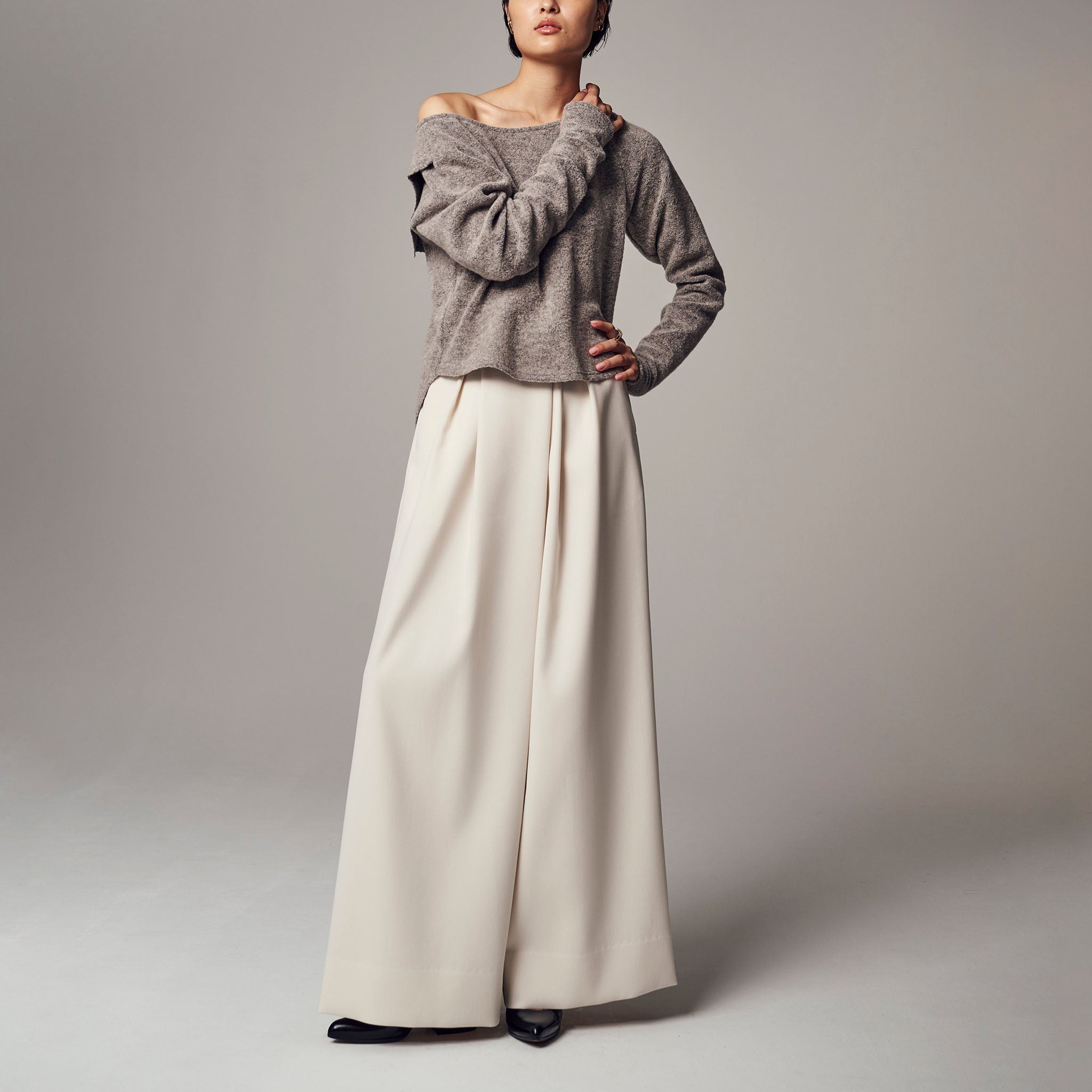 「バックシャンワンショル」ウールジャージ