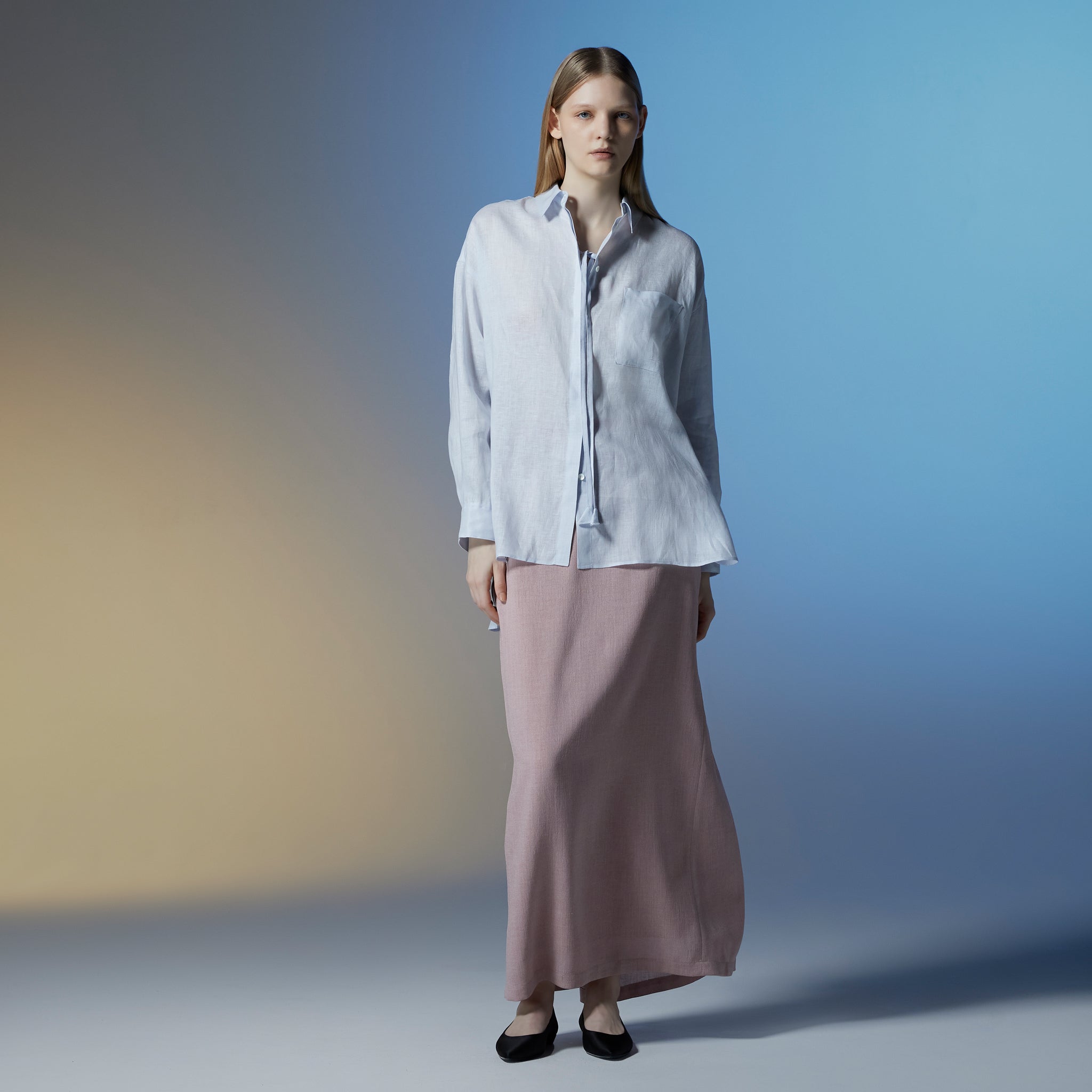 リフレクションロングスカート