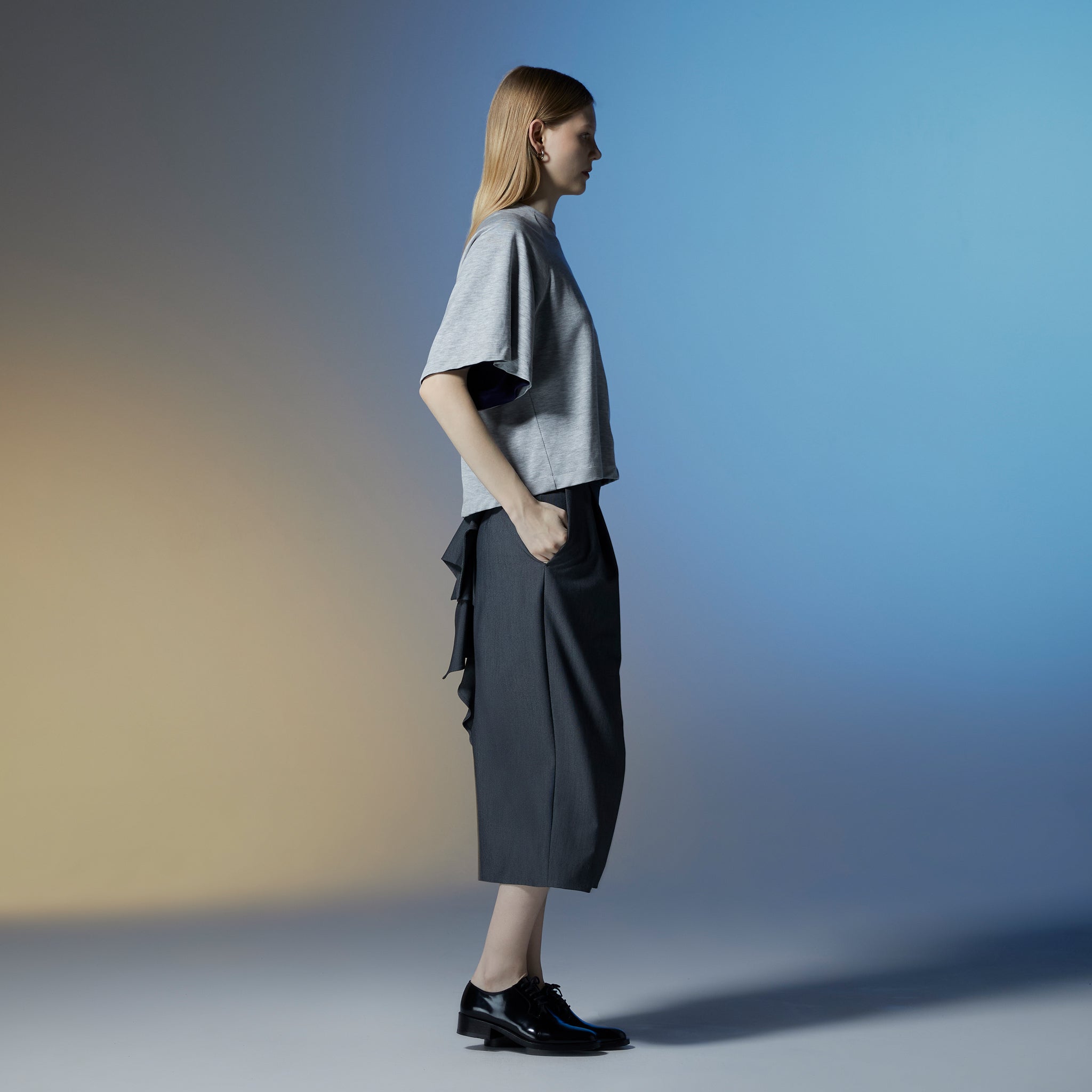 ドレープスリーブトップス