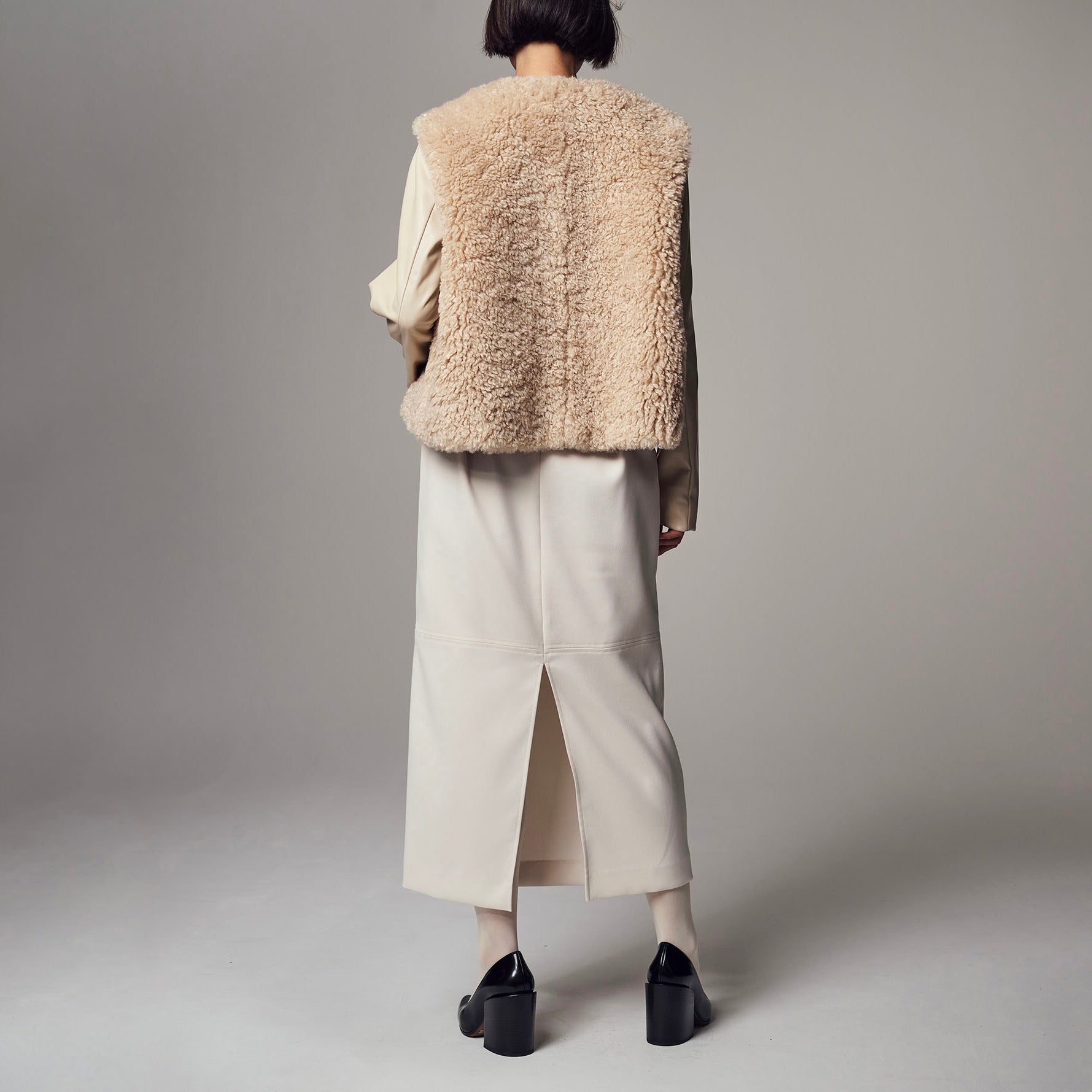 「ロングレッグペンシルスカート」スペリオウールミックス