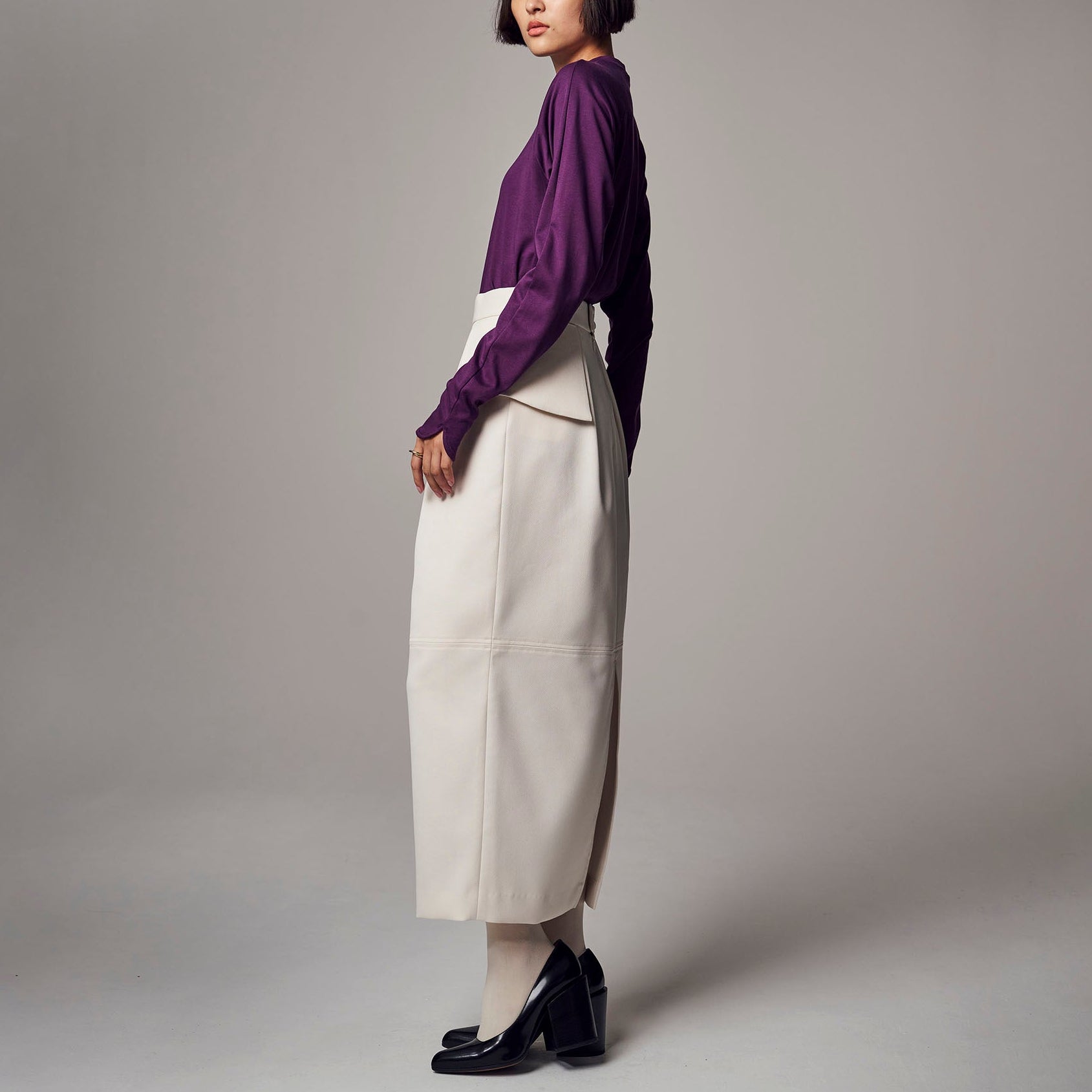 「ロングレッグペンシルスカート」スペリオウールミックス