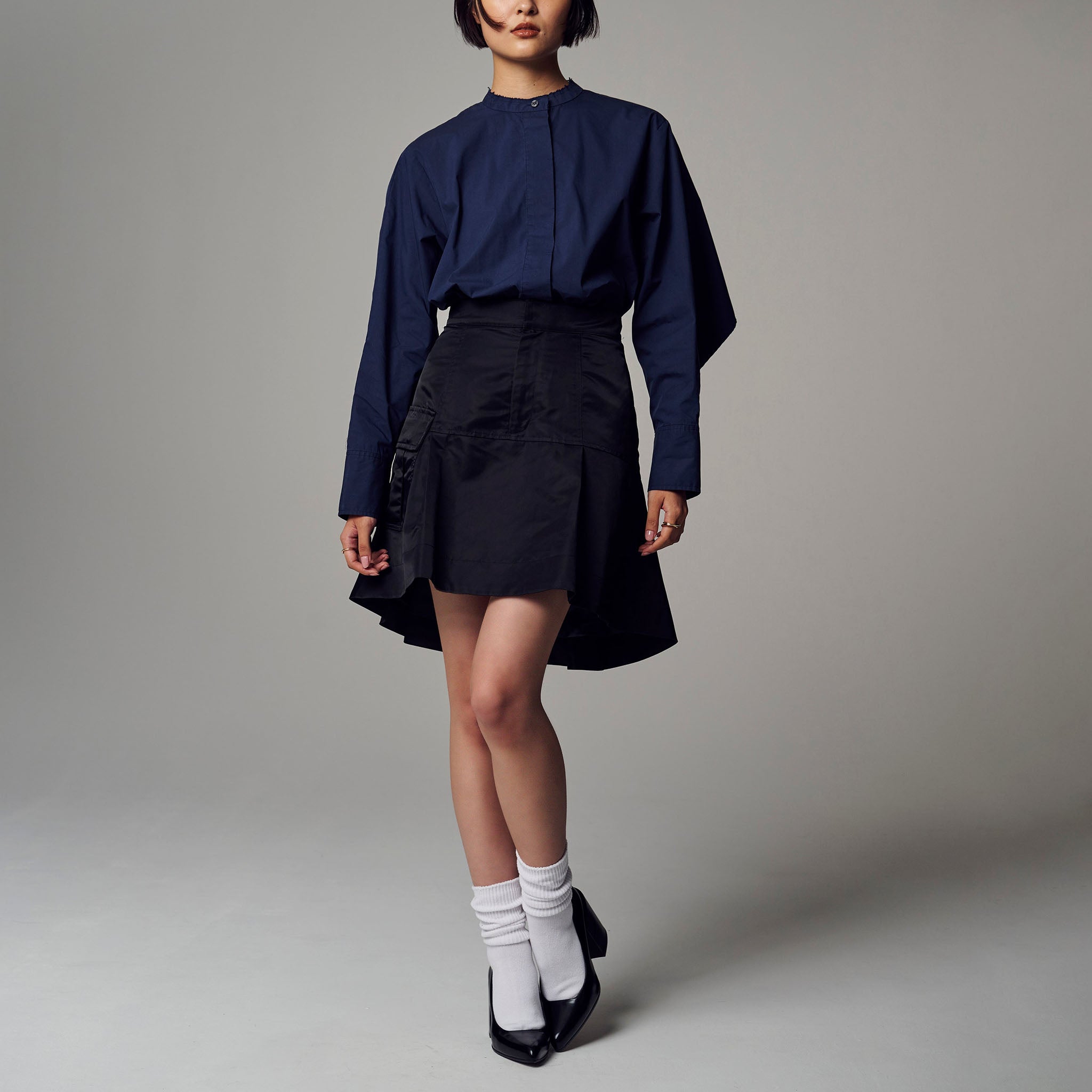 「ワッフ ロングシャツ」クリスピーコットン