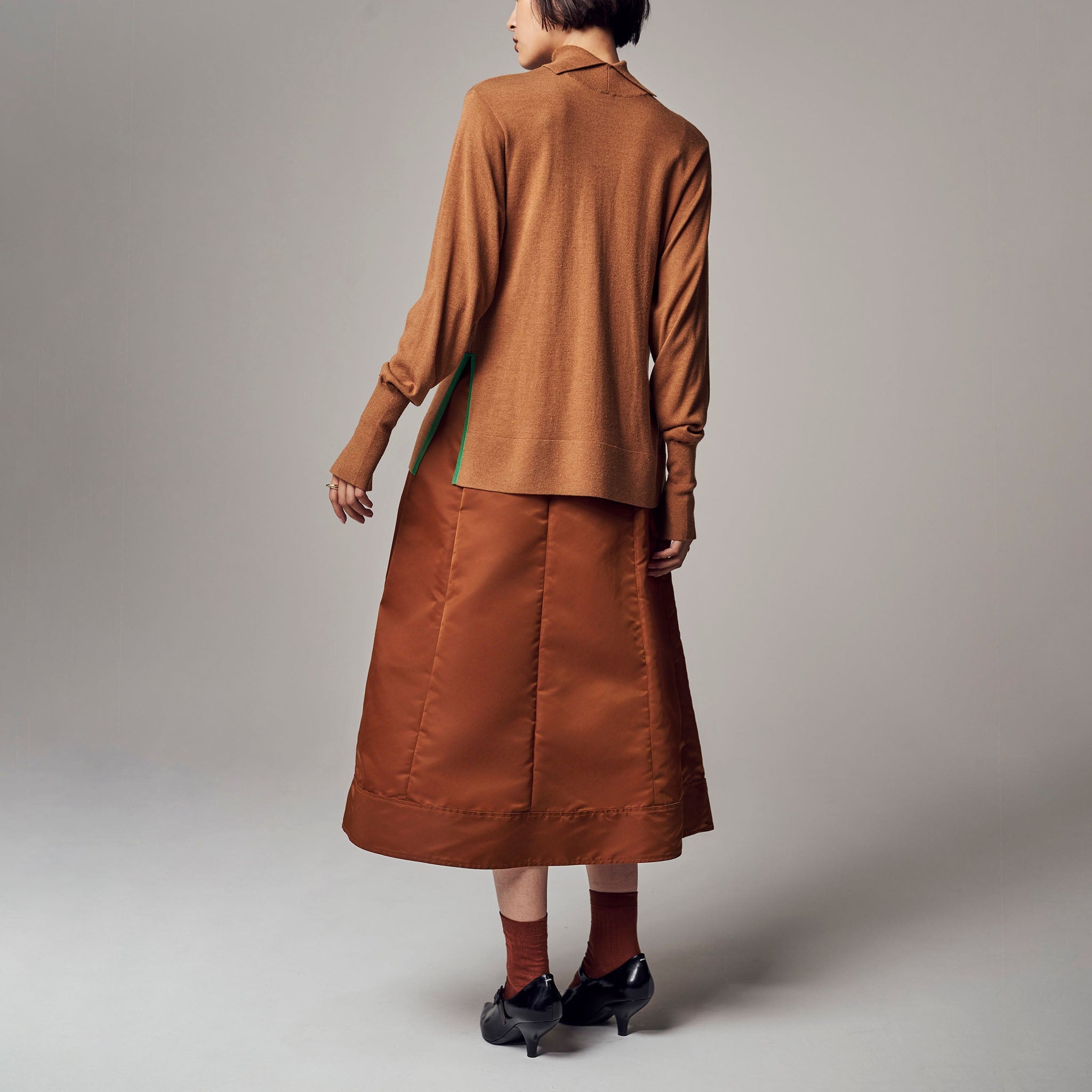 「グッドアップニット」シルクウール ２WAYタートル