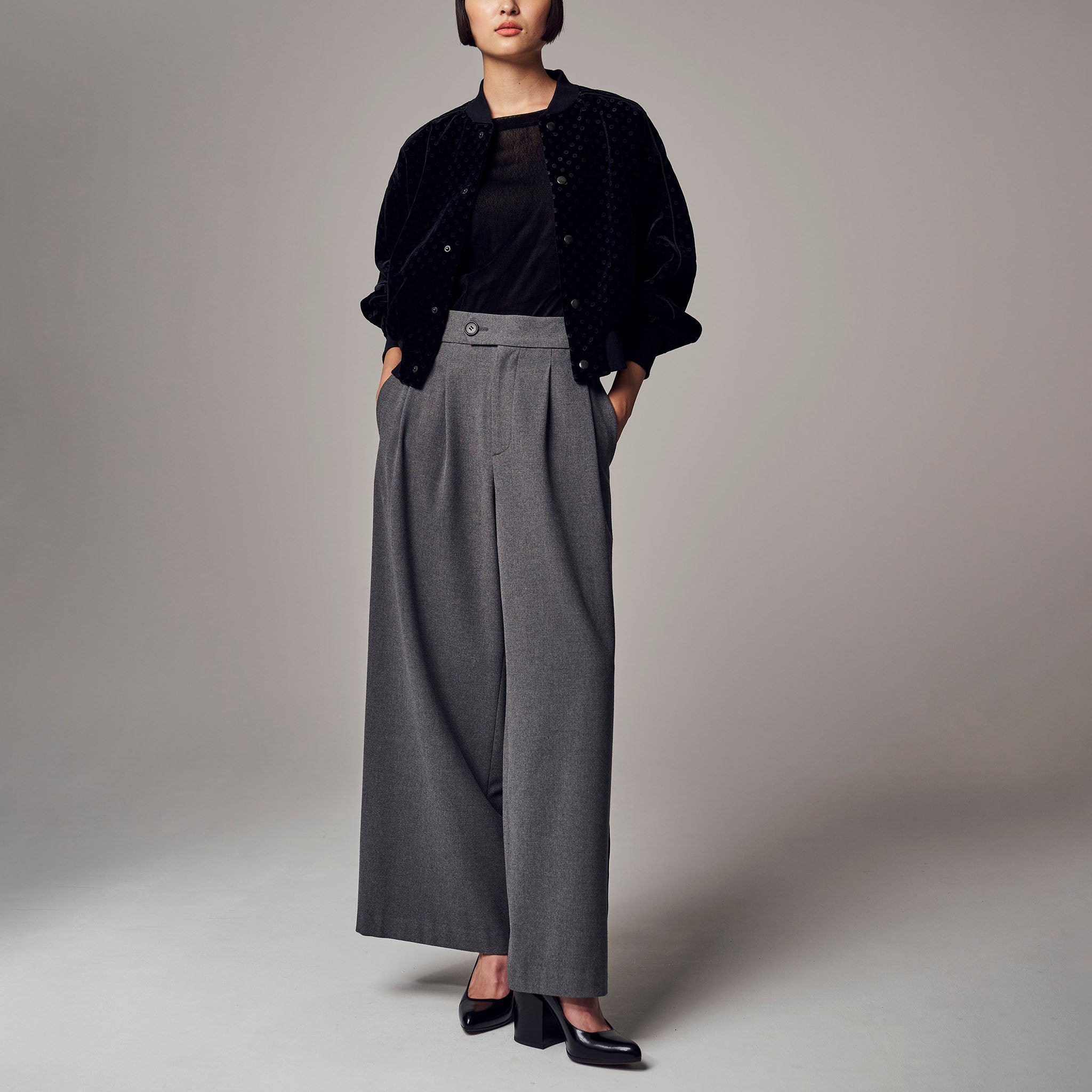 「ポルカブルゾン キャリーリボン」ベロア