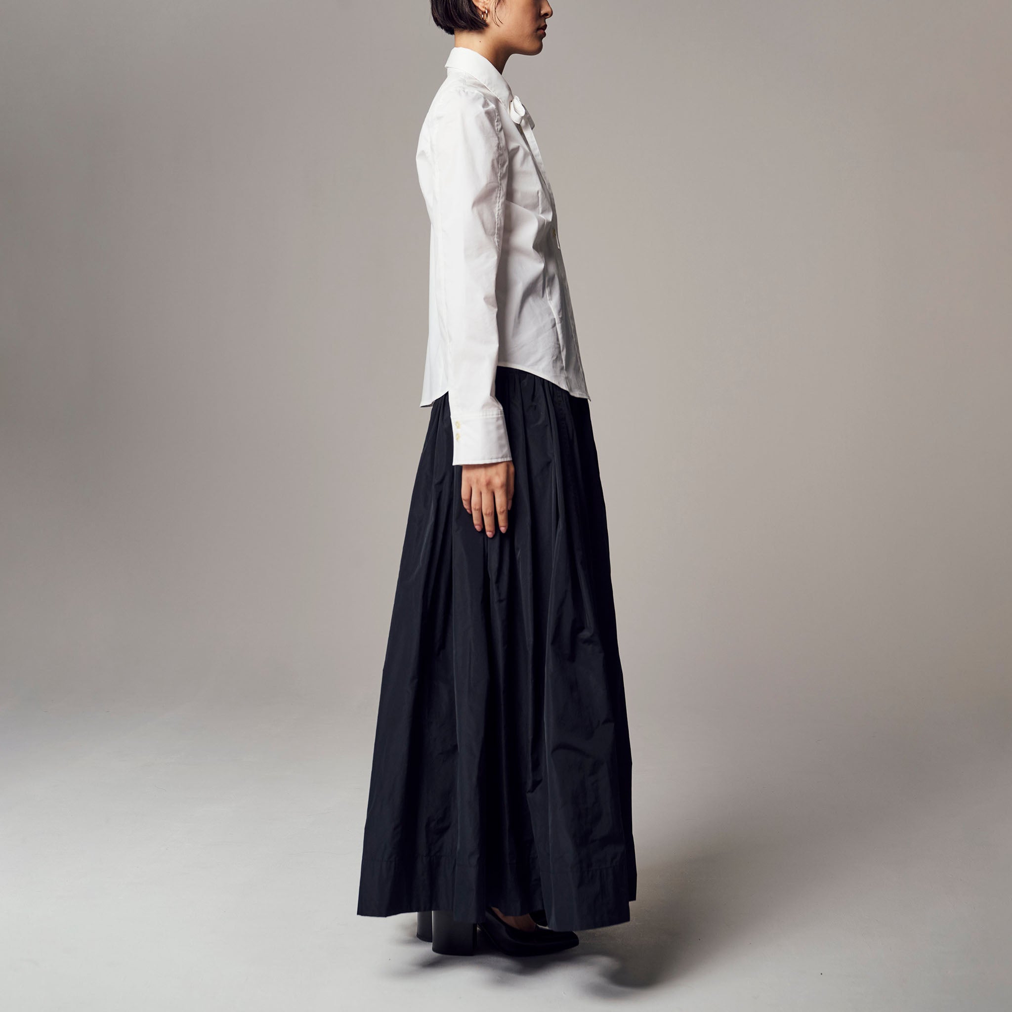 「ケアフリーギャザースカート」リュクスタフタ