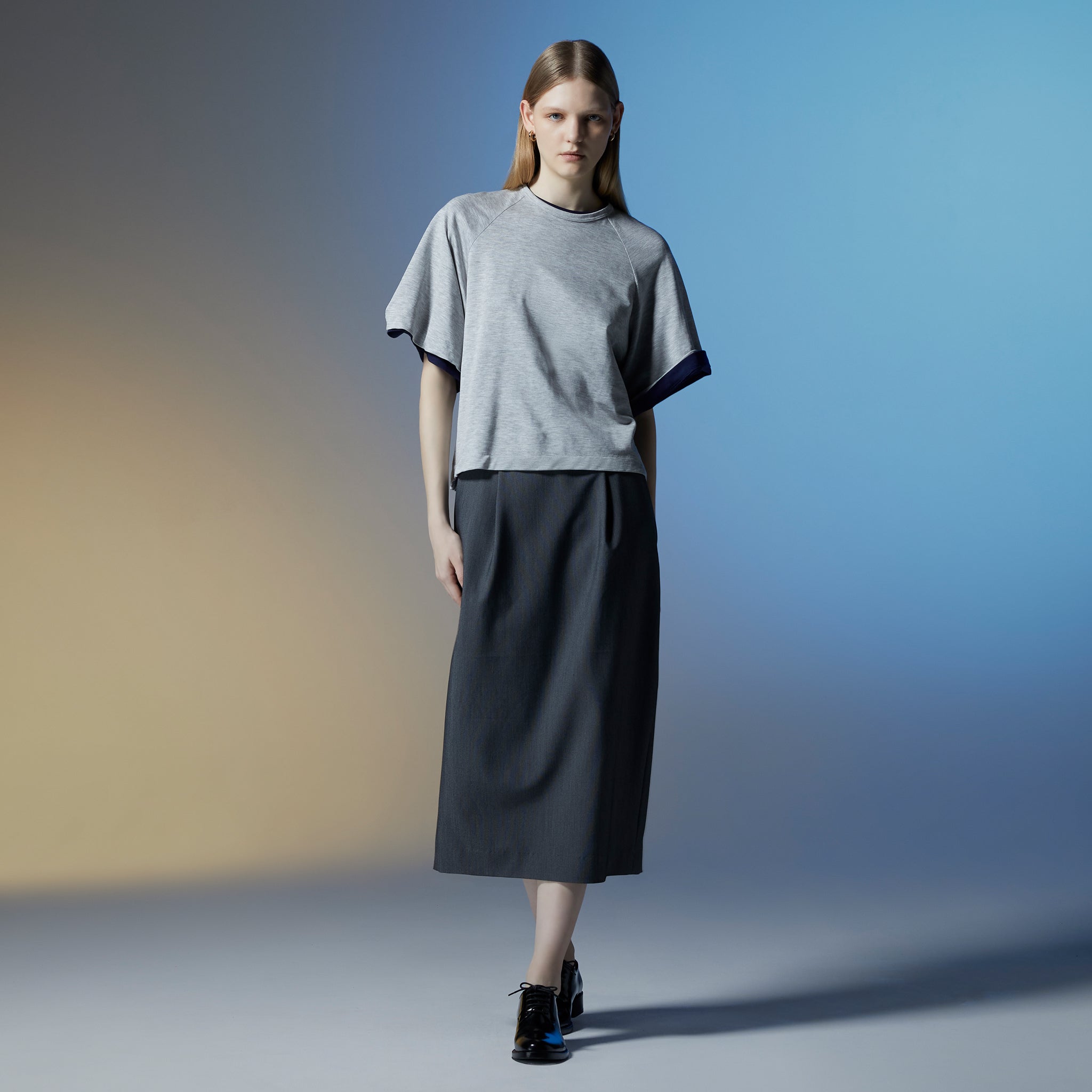 ドレープスリーブトップス