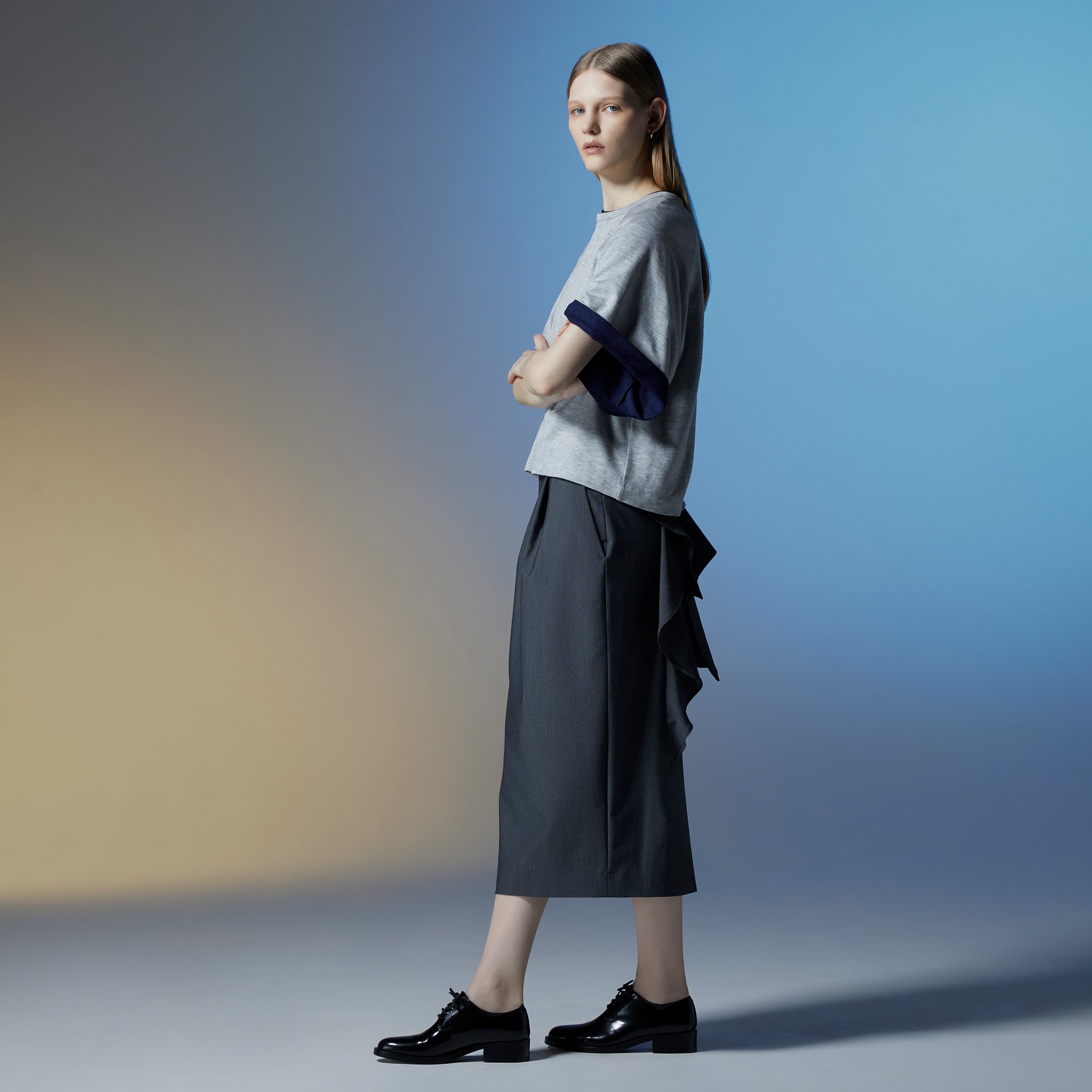 ドレープスリーブトップス