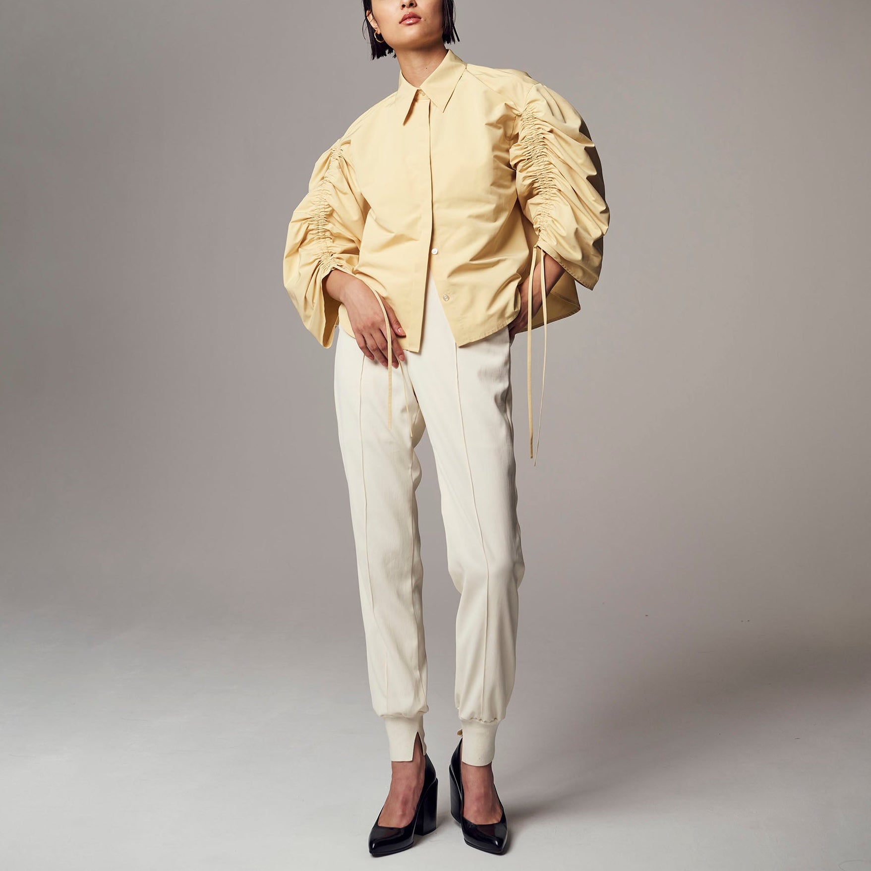 「エアバルーンブラウス」リッチタフタ