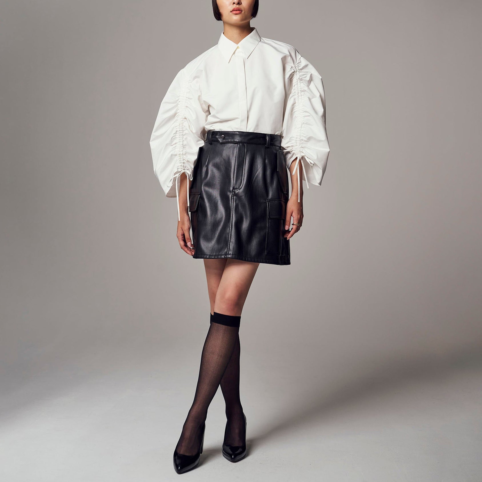 エアバルーンブラウス」リッチタフタ