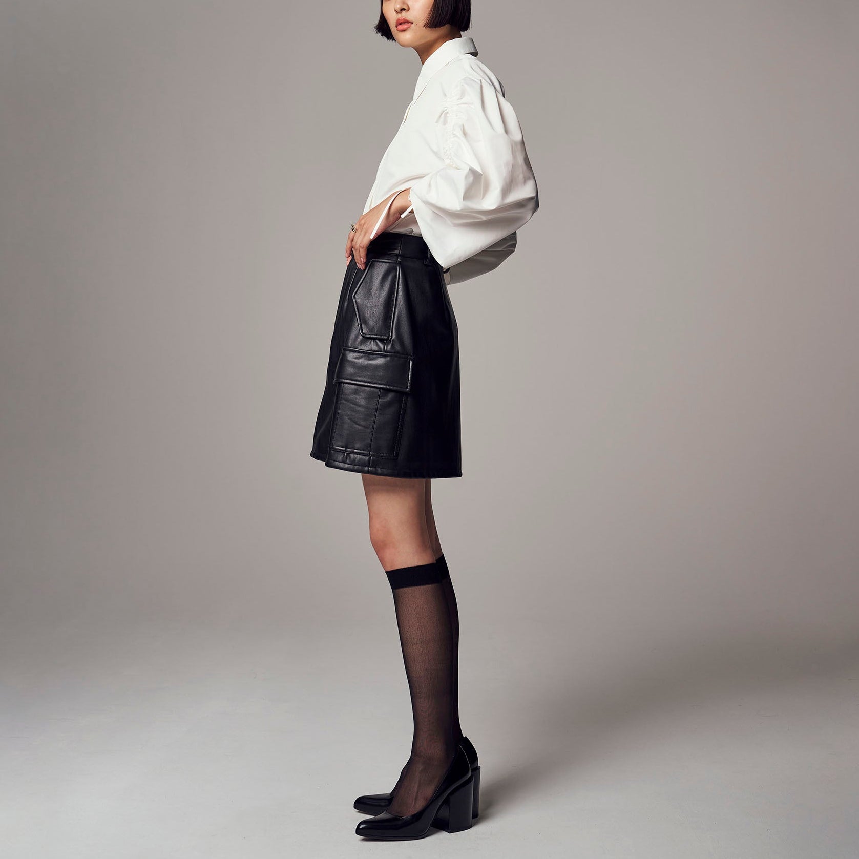 「エアバルーンブラウス」リッチタフタ